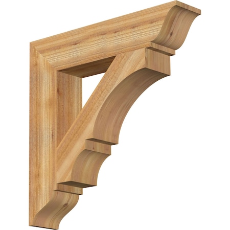 Balboa Traditional Rough Sawn Bracket, Western Red Cedar, 6"W x 30"D x 30"H